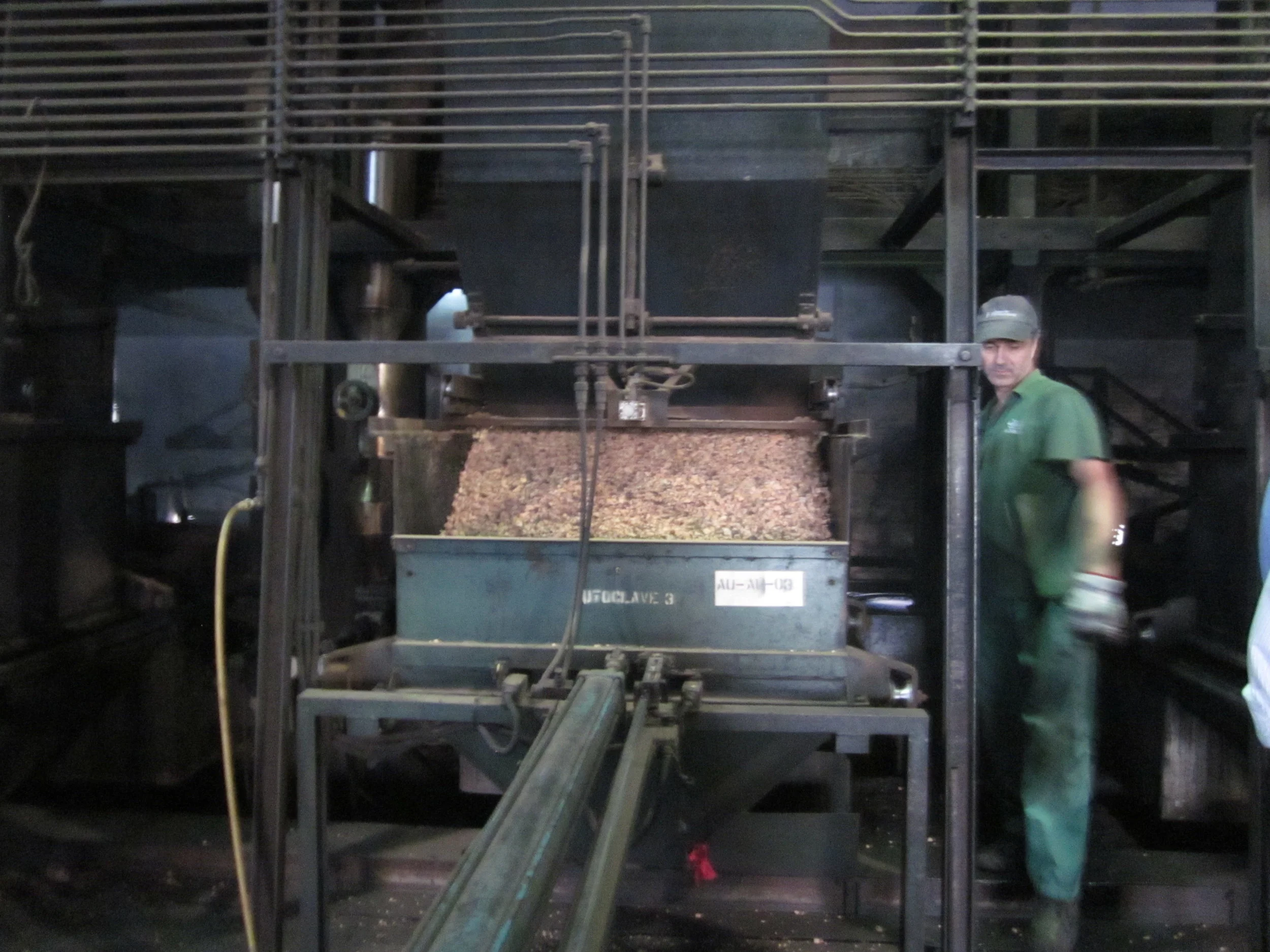 Granules getting ready to be baked.