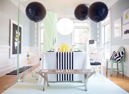 MODERN MINT + LATTICE PARTY DECOR