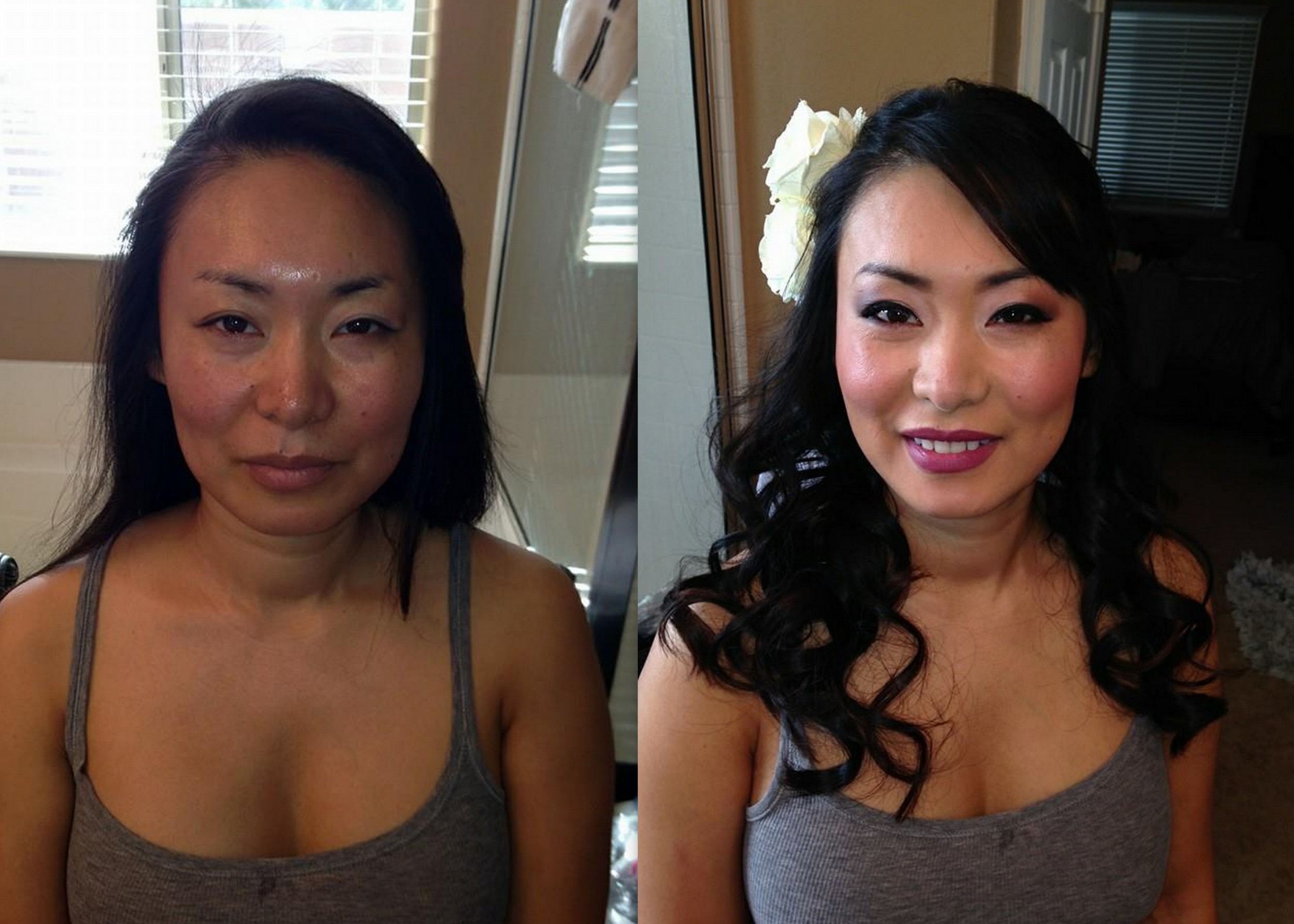 Wedding hairstyle with flower