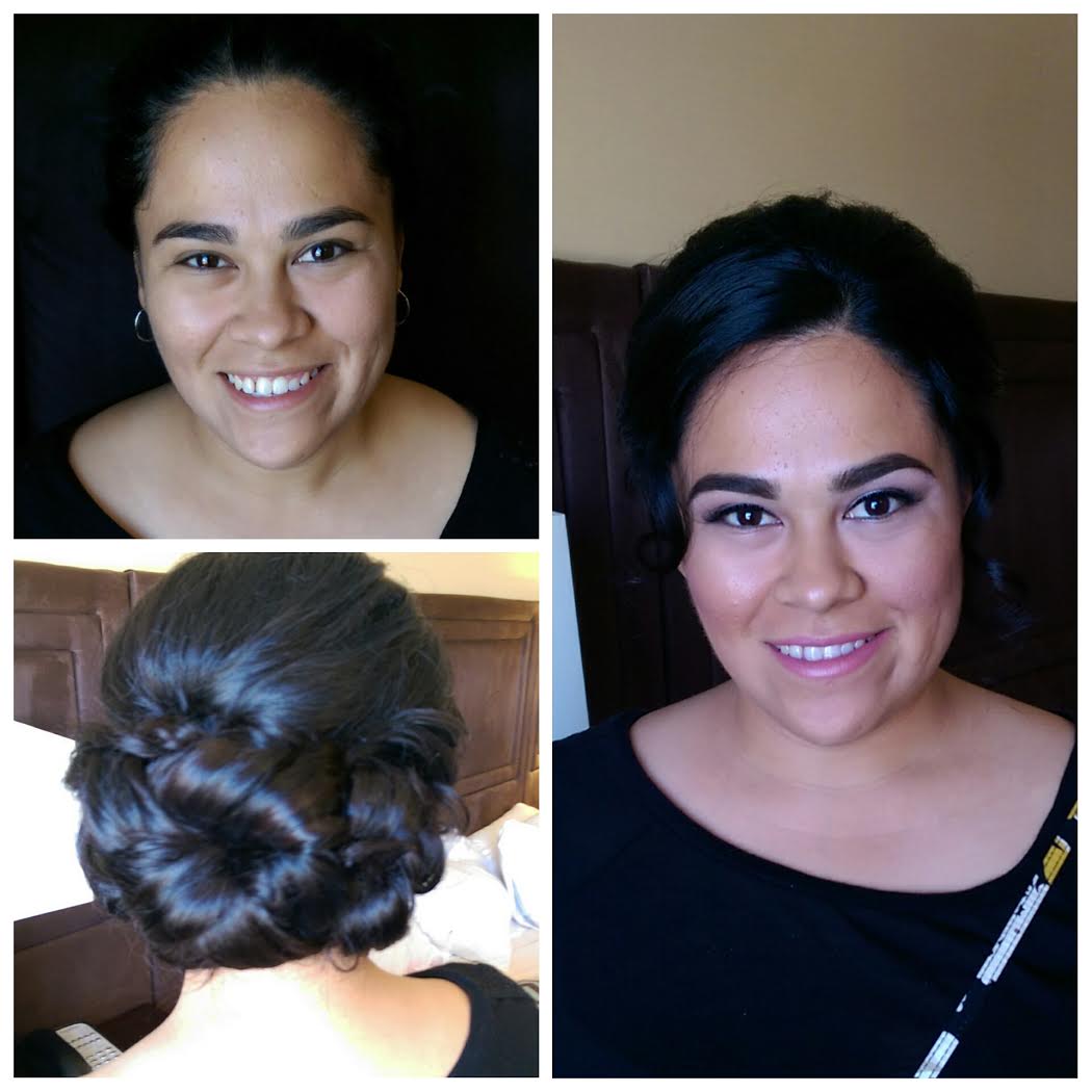 low smooth curly bridal bun