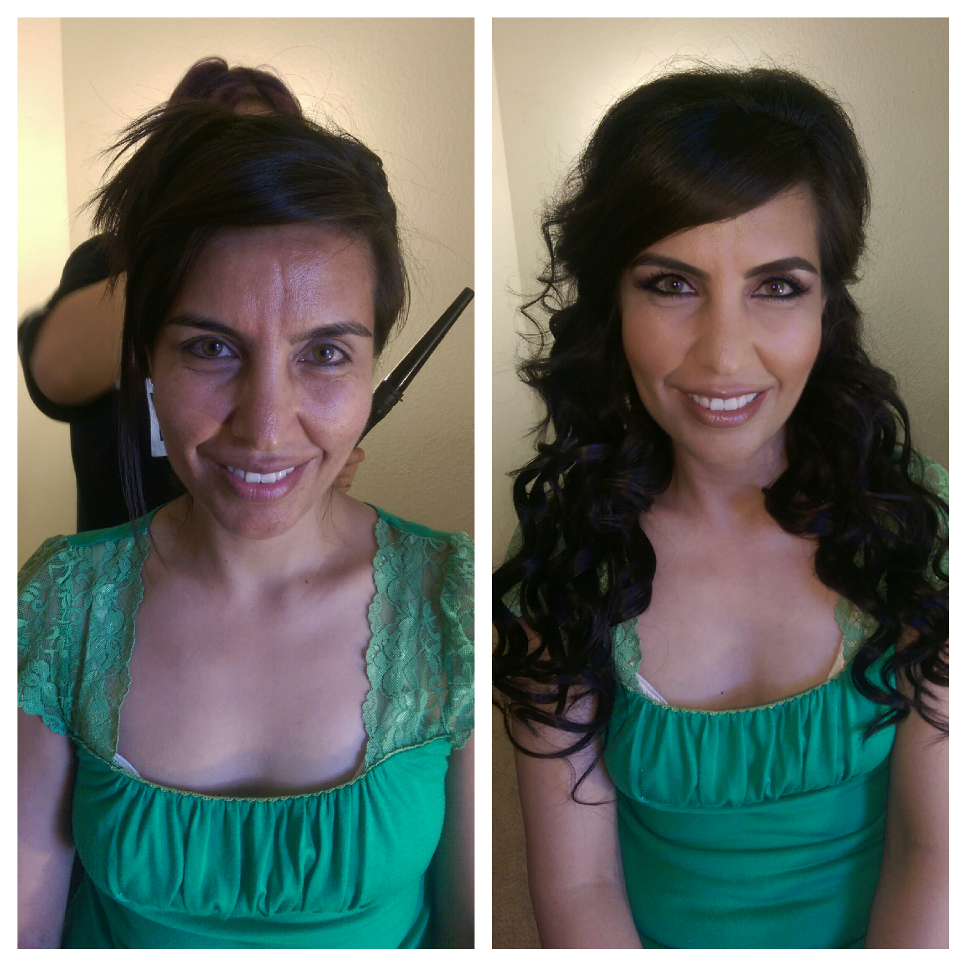 Gorgeous Middle Eastern bride with Clip-in extensions and makeup