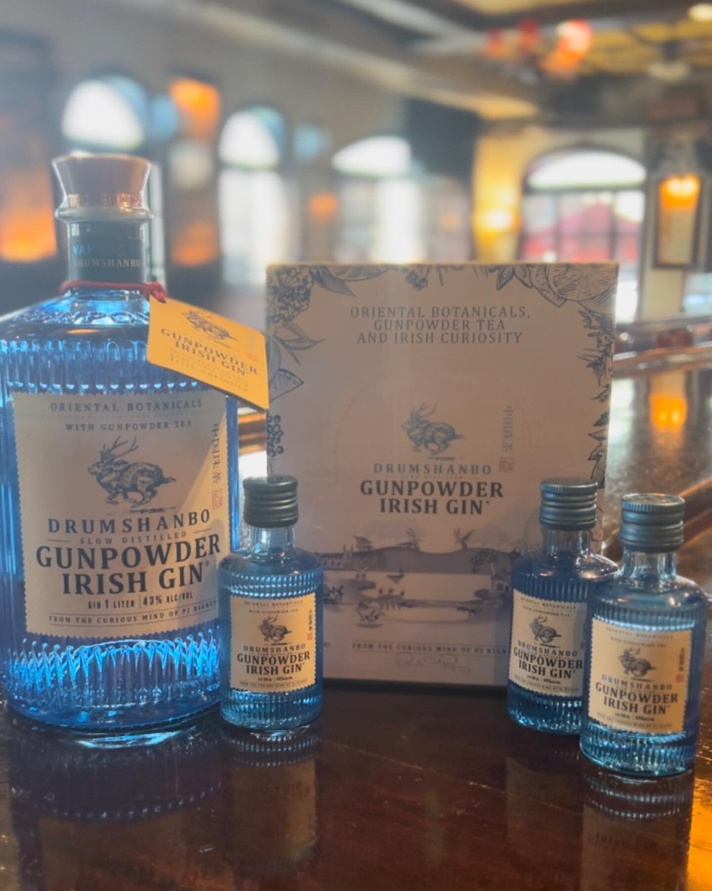 Our friends at @gunpowder.gin have gifted us with these great sample bottles. Stop in tonight for Trivia and be given one while supply&rsquo;s last. You can find this awesome gin in our &ldquo;Lovely Leitrim&rdquo; Cocktail. Gunpowder Gin, peach, lem