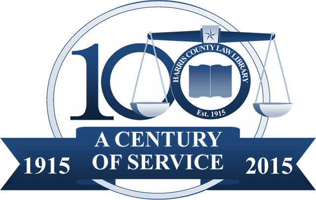 Harris County Law Library Centennial Logo
