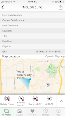 ExifViewer Lite: GPS data