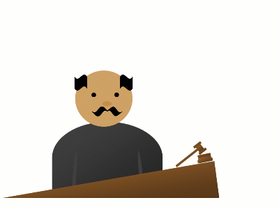 Judge pondering the 1st amendment.
