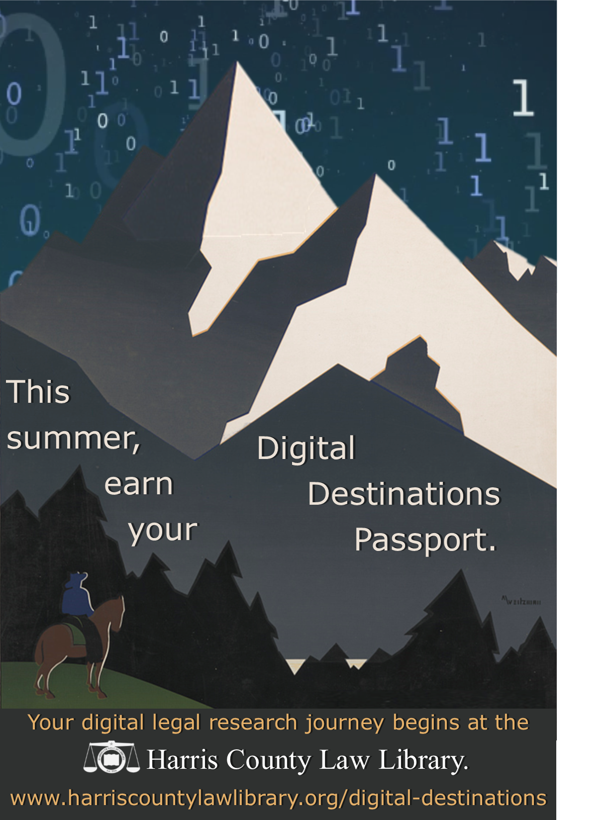 This summer, earn your Digital Destinations Passport. Your digital legal research journey begins at the Harris County Law Library.