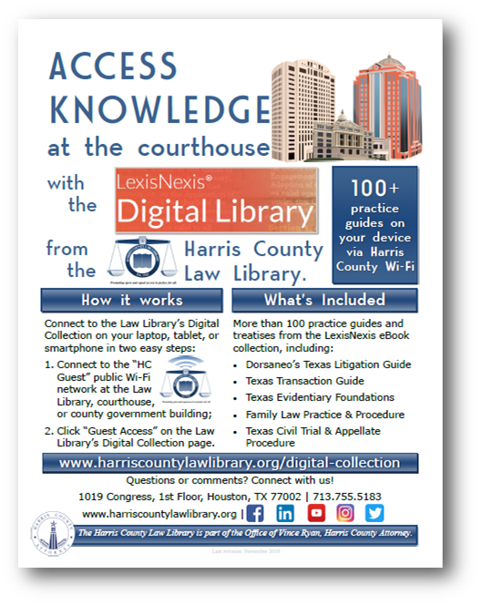 eBook Collection — Harris County Robert W. Hainsworth Law Library