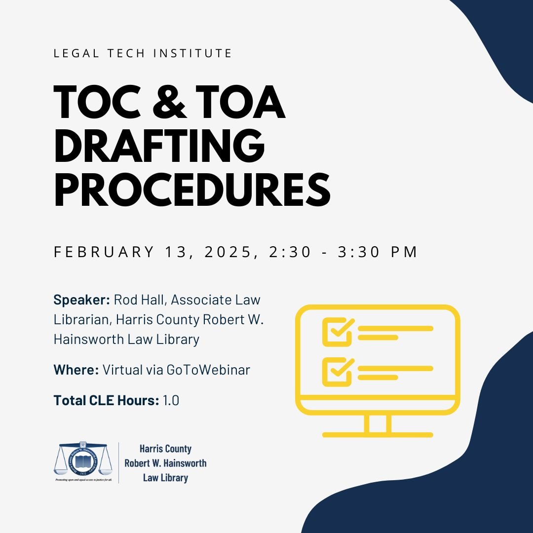TOC & TOA Drafting Procedures