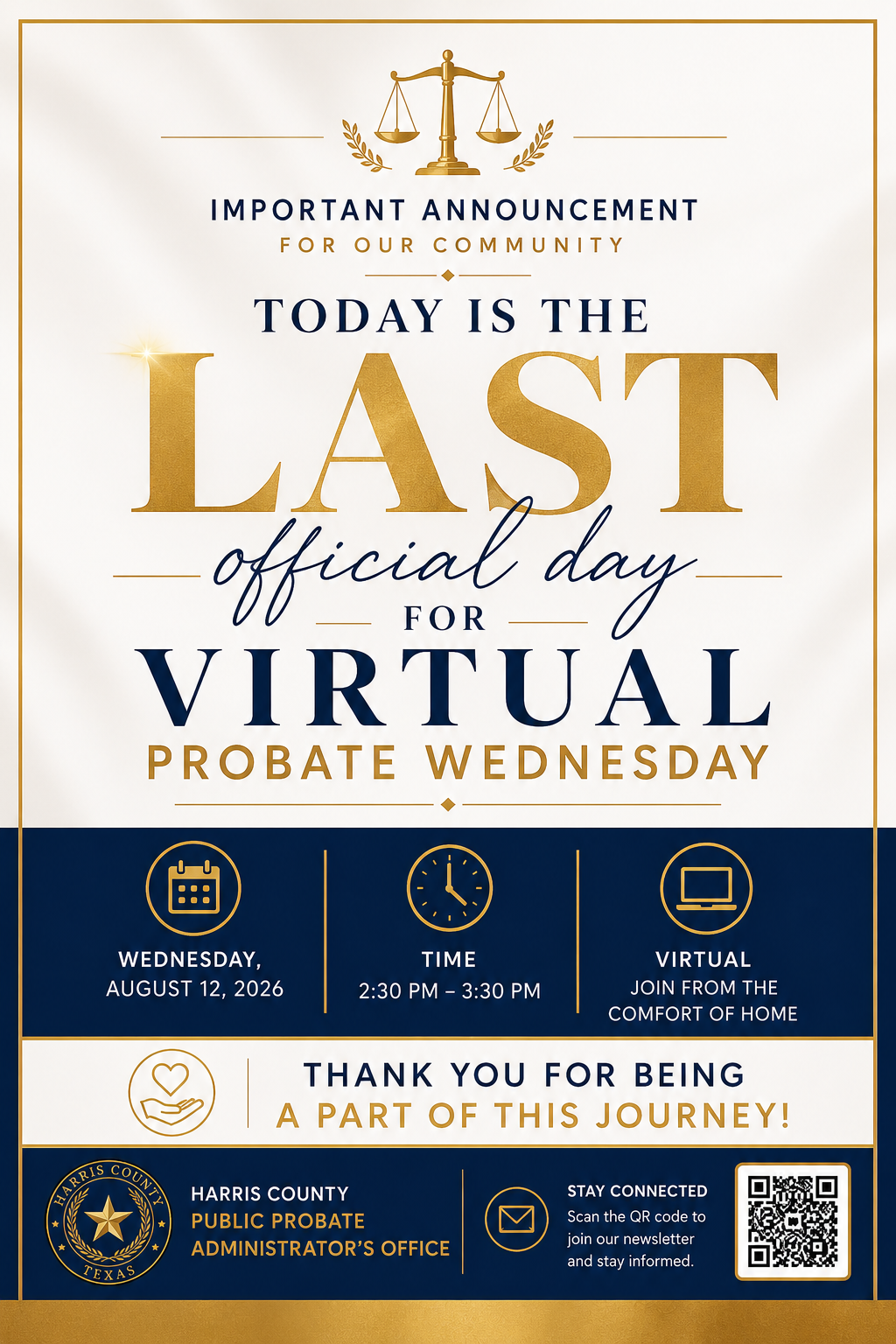 Probate Wednesday's (In Person &amp; Virtual)  