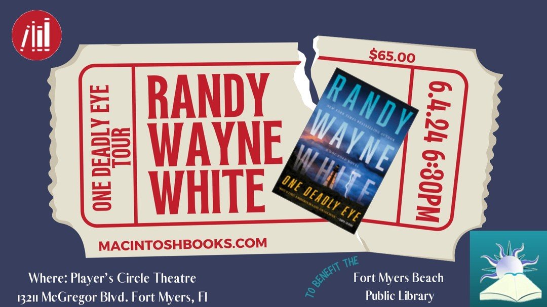 Tickets to see Randy Wayne White on June 4th at the Player's Circle Theatre in Fort Myers are available now at macintoshbooks.com!

You won't want to miss this extra-special event 🎉