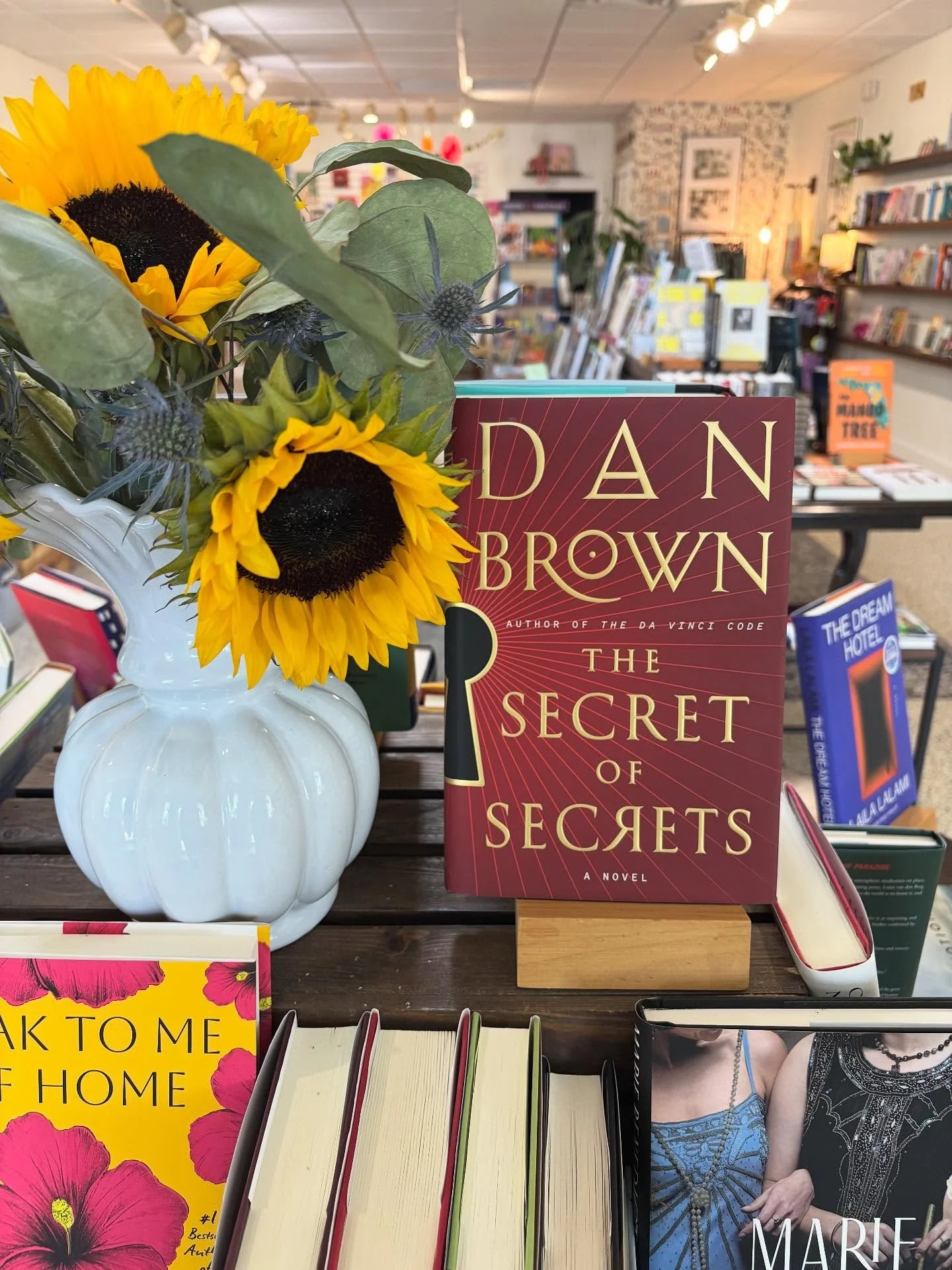 New Arrivals!  #alltheprettybooks #danbrown #elizabethgilbert #shopsanibel #independentbookshop #readlikealocal