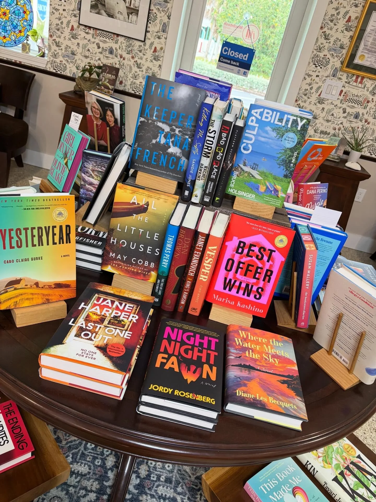 We&rsquo;ve got some terrific rainy day reads in stock and ready for a good home!  Stop by before 5! #sanibel #sanibelsummer #bookshopmagic #readlikealocal #tbrpile