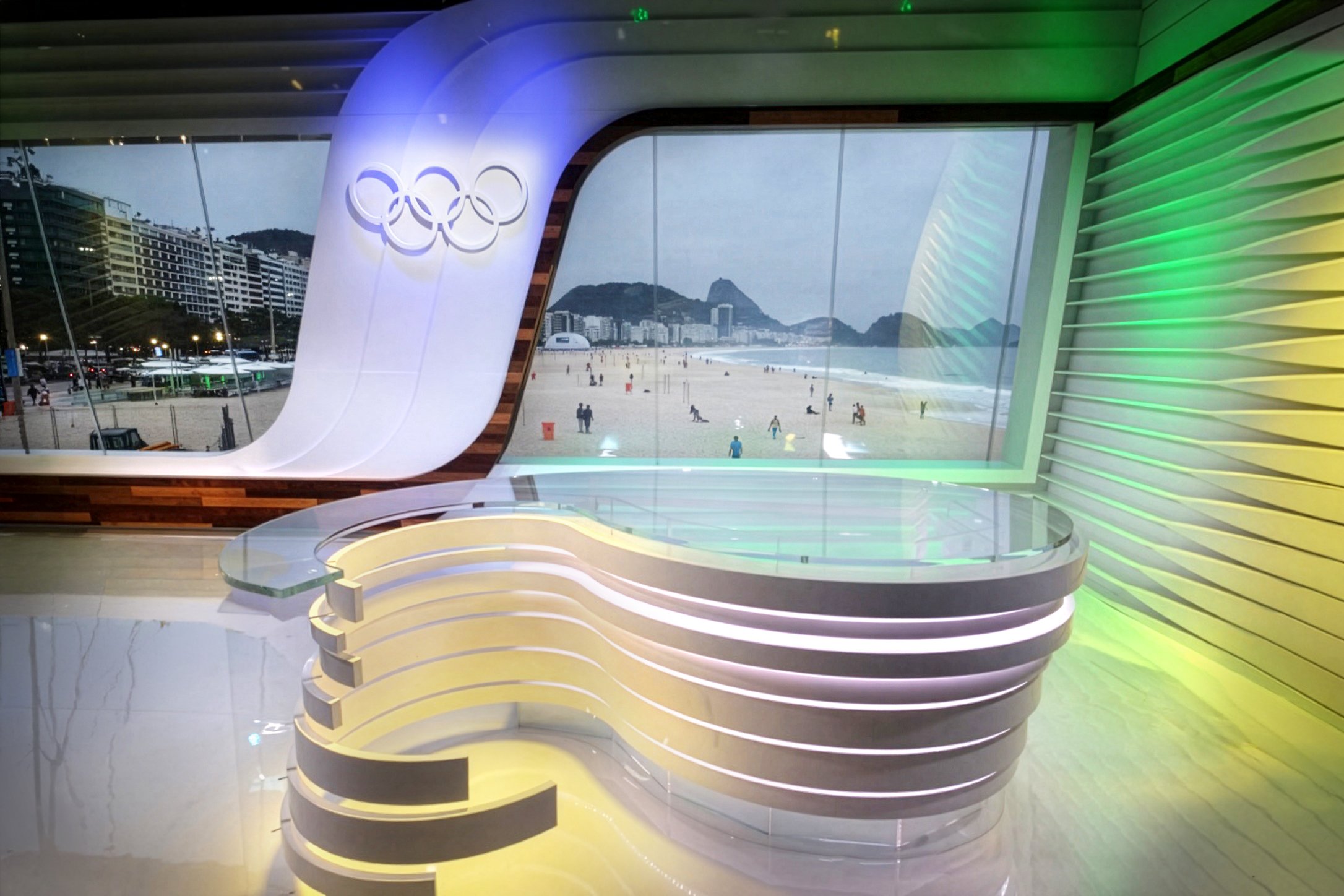 Studio C Desk Area at the Rio Olympics