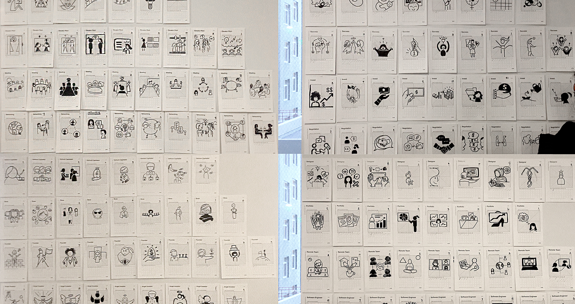 A small portion of hundreds of new icons being created at Iconathon. _ San Francisco