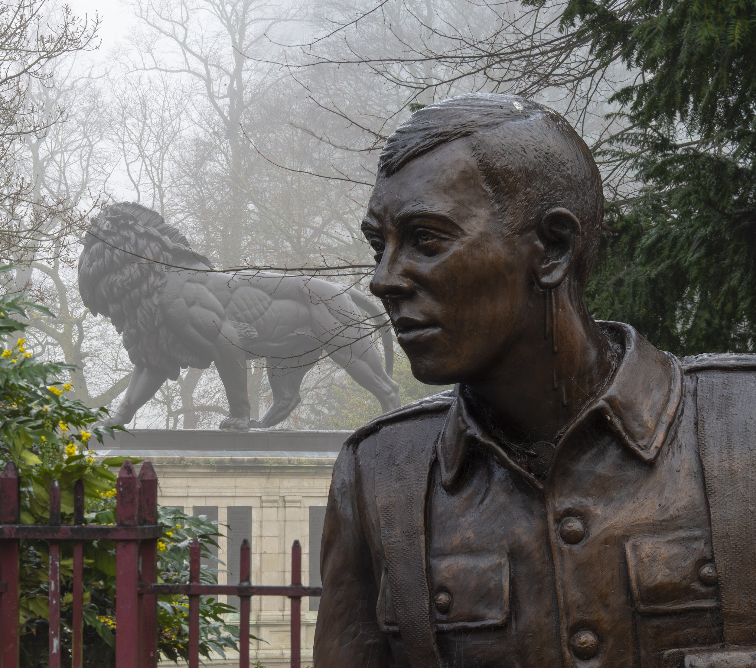Trooper Potts & Maiwand Lion statues