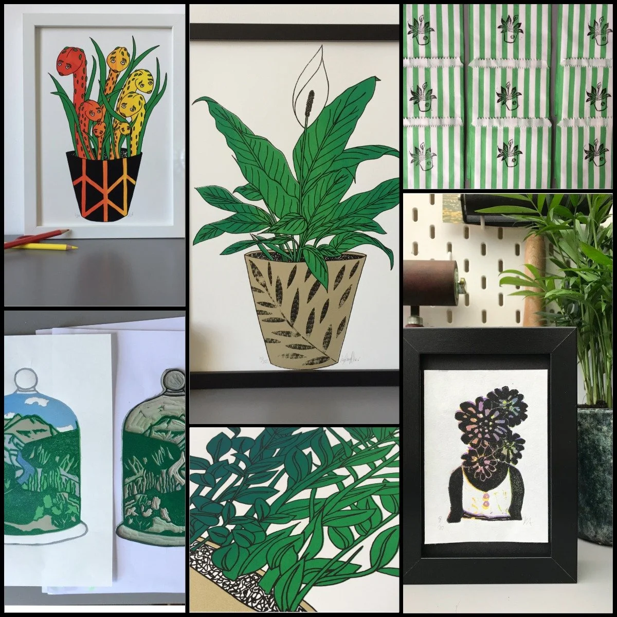 Plant Prints Collage