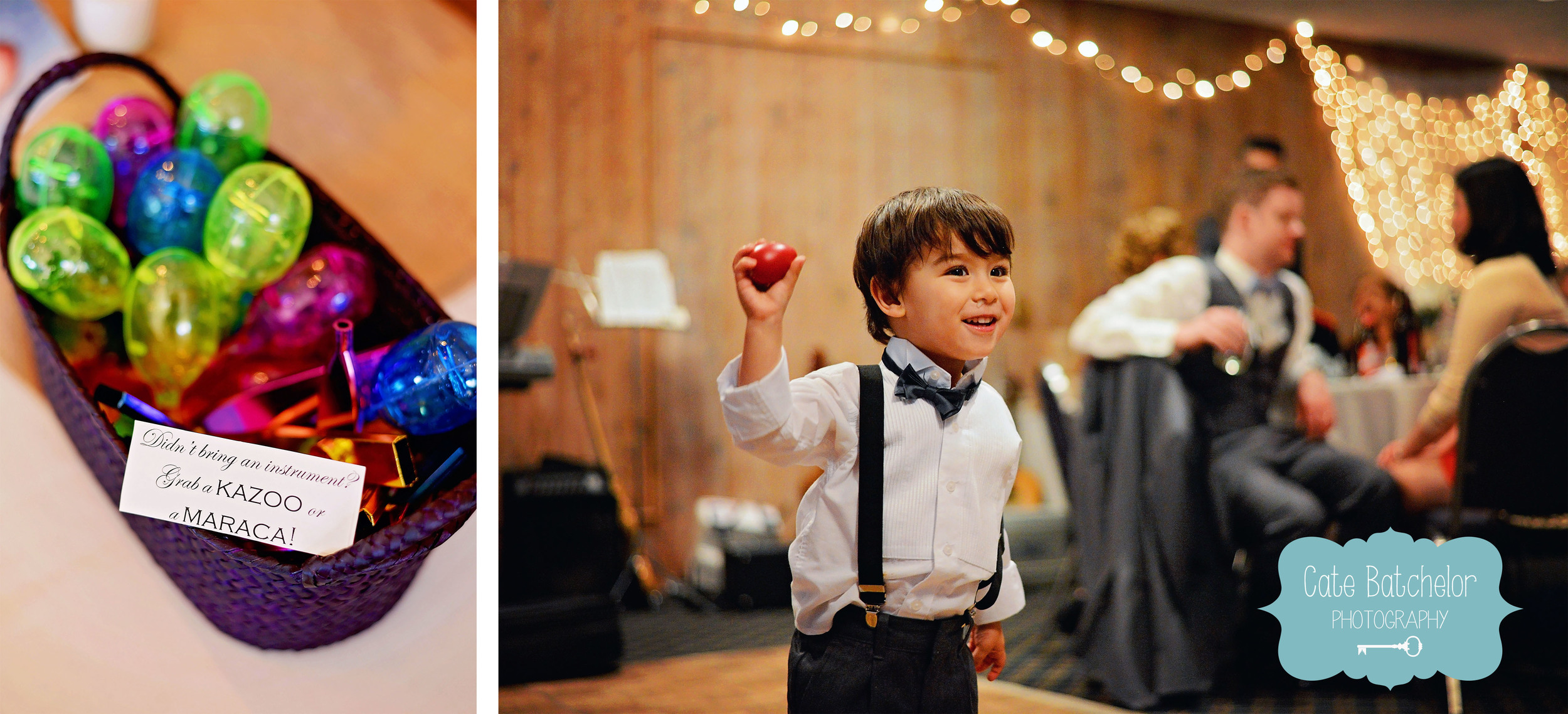 Music plays a large role in their relationship, so they had friends and family play their first dance song. Guests were encouraged to play along as well!
