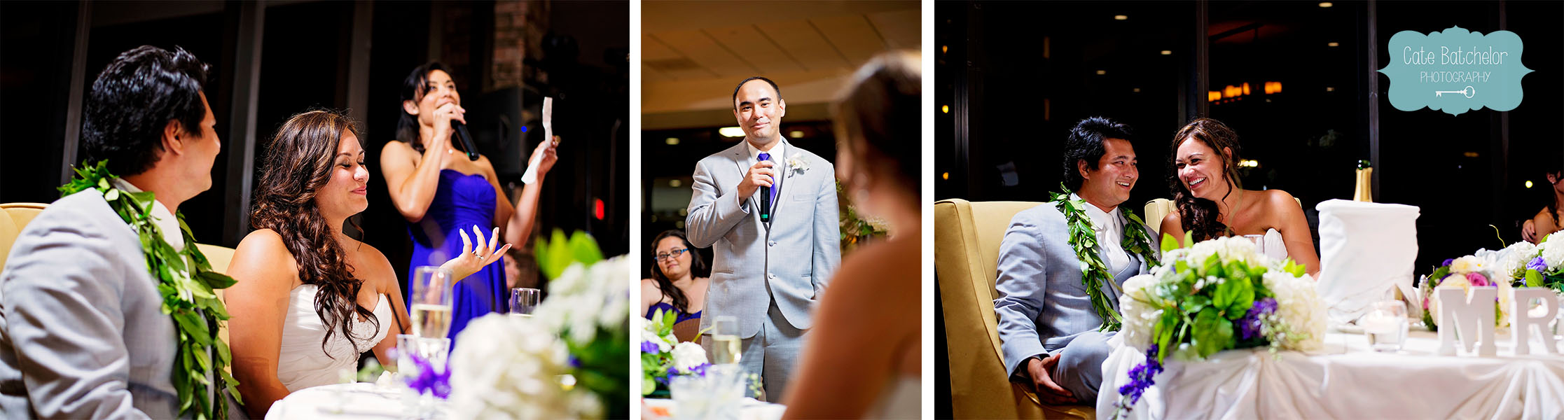 The Maid of Honor and Best Man toast the newlyweds.