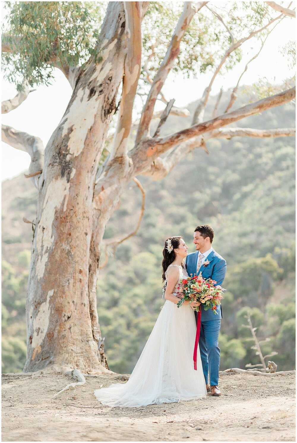  Outdoor wedding on Catalina Island, micro wedding, bride and groom portraits, light and airy photographer in San Diego, destination wedding photographers 