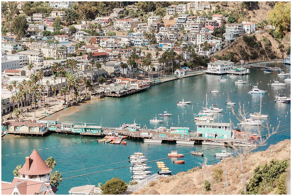  Catalina Island Harbor, Avalon, Catalina Island adventure elopement, boats, blue ocean harbor 