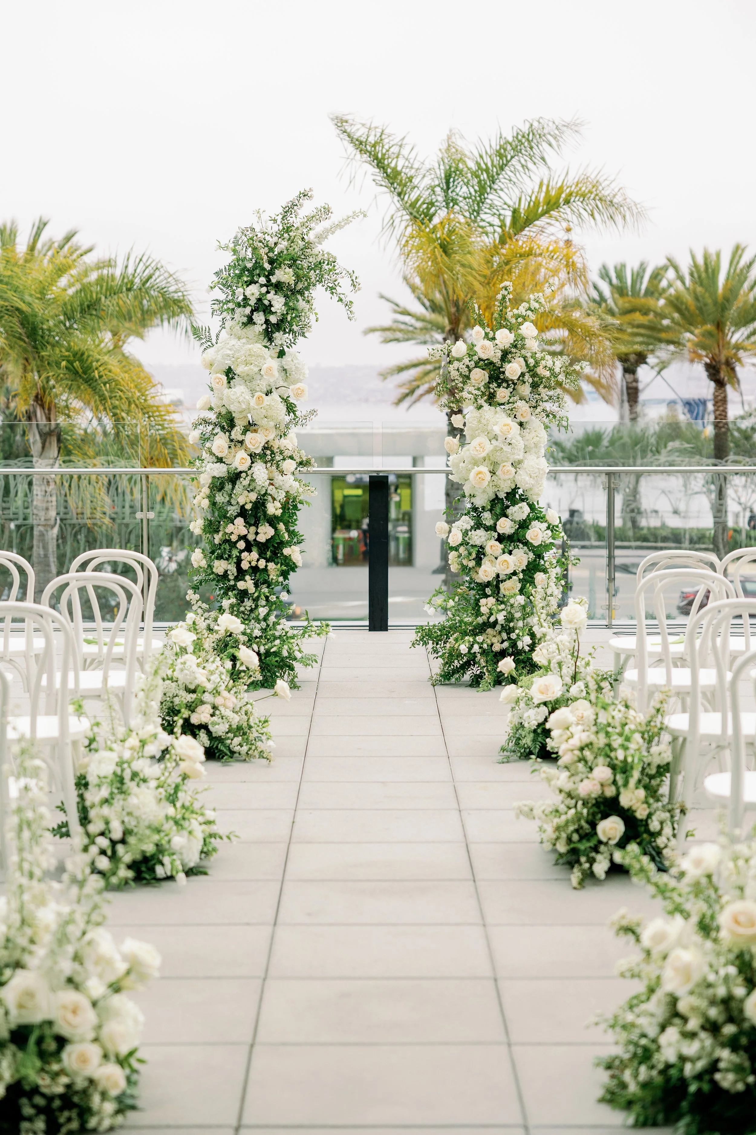 downtown san diego outdoor wedding ceremony after photo featuring Imagen AI