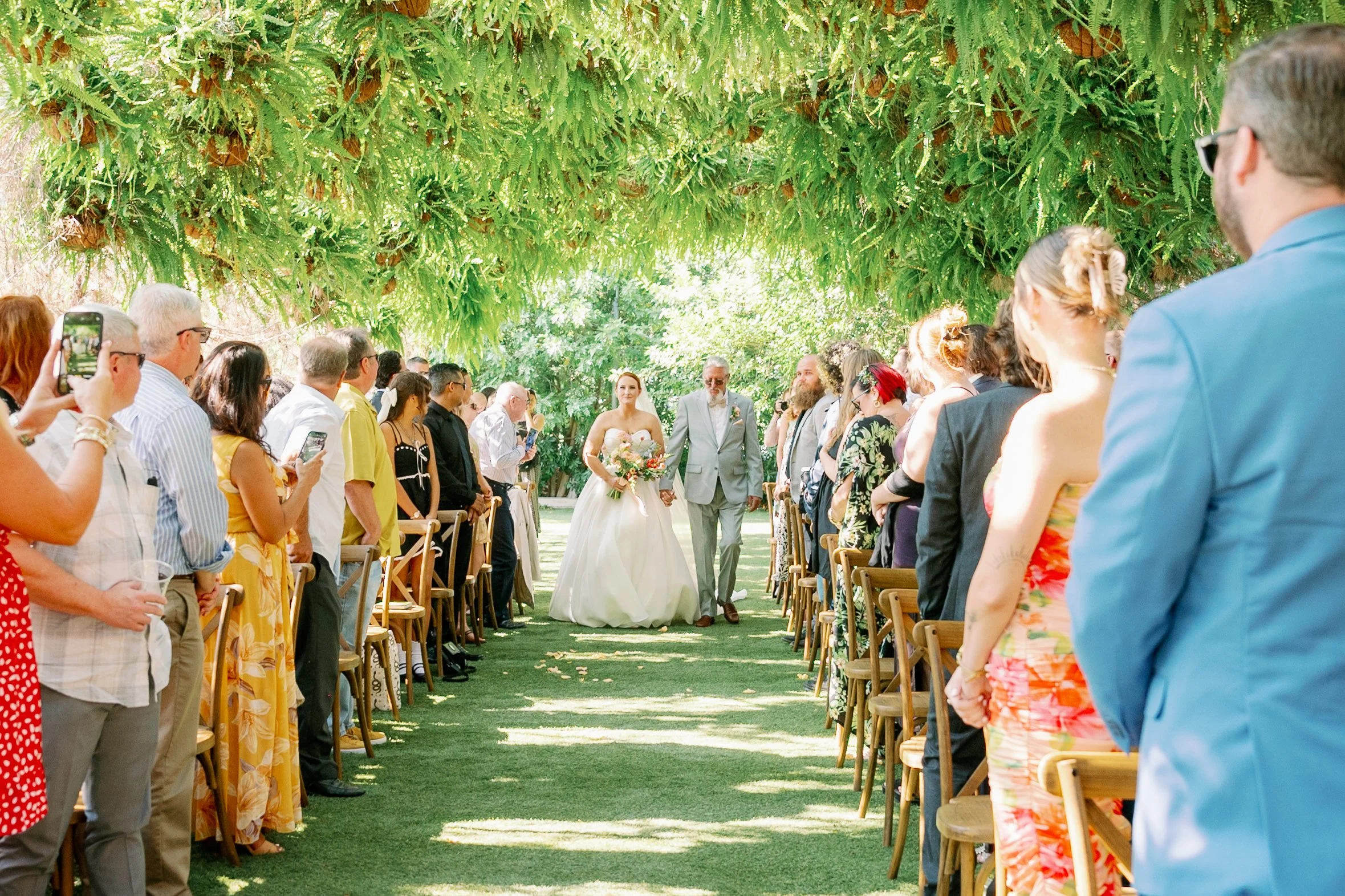 Outdoor wedding ceremony at Ethereal Gardens in Escondido California