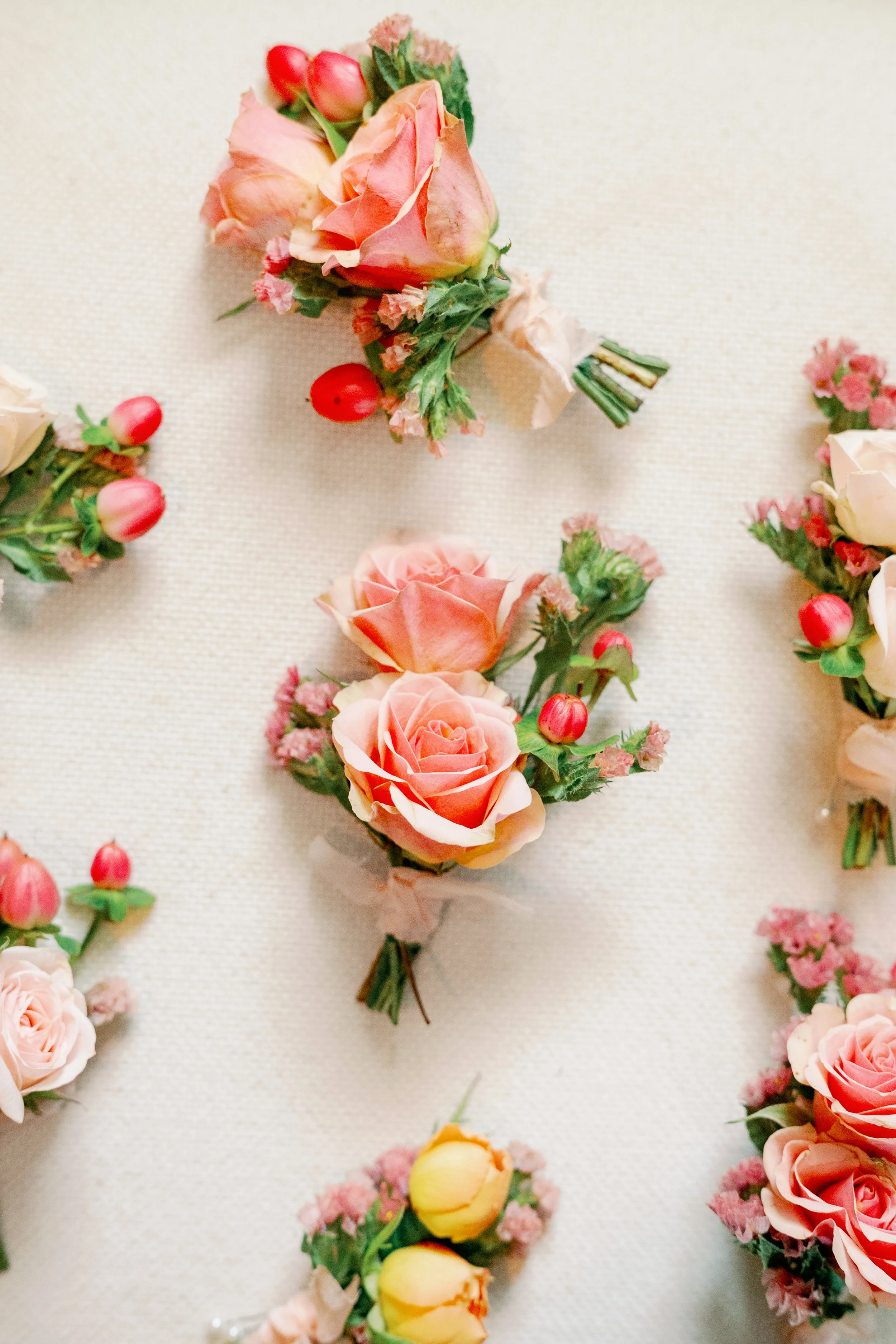 Groom boutonnière at Ethereal Gardens wedding venue in Escondido California