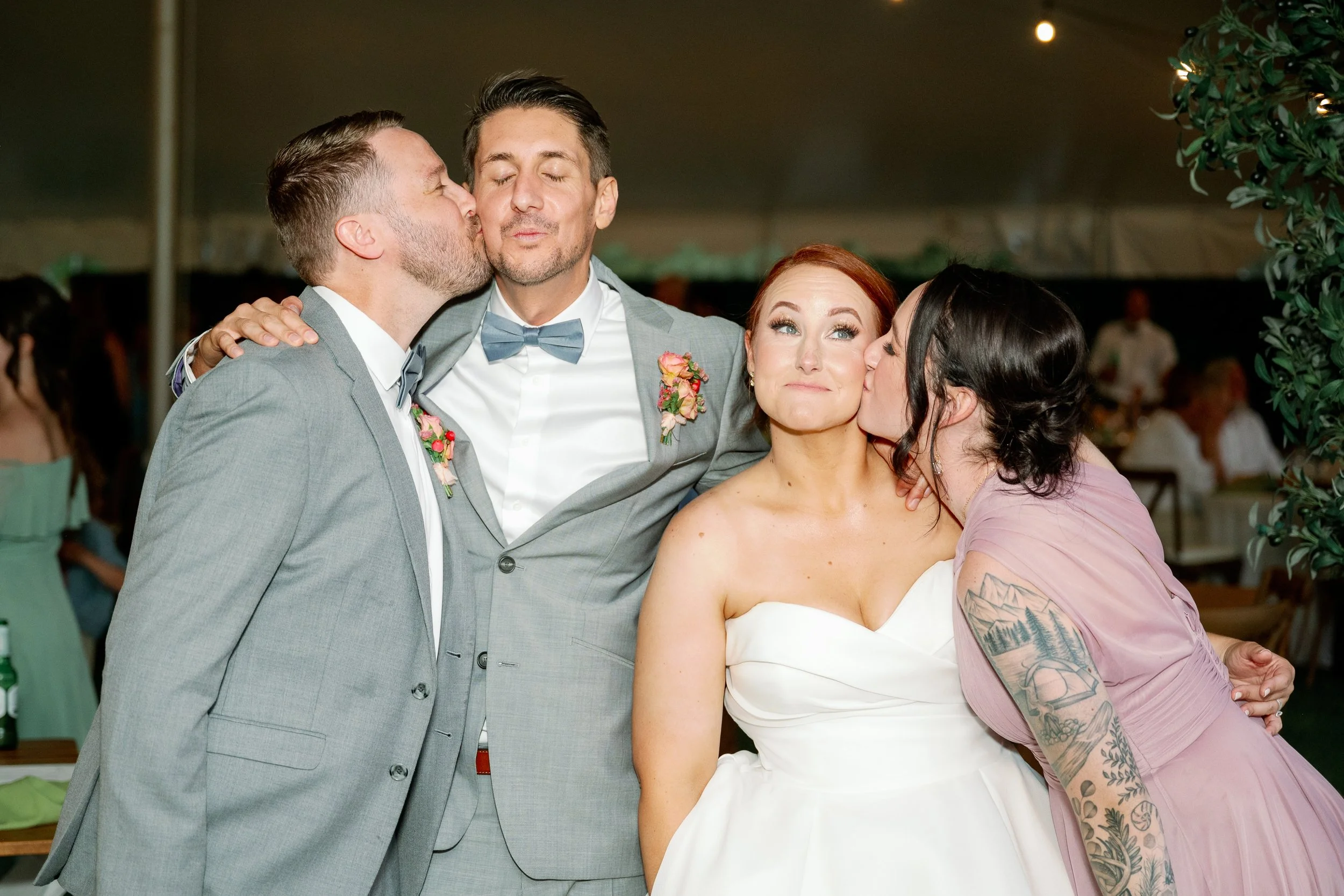 Candid reception moments at Ethereal Gardens in San Diego