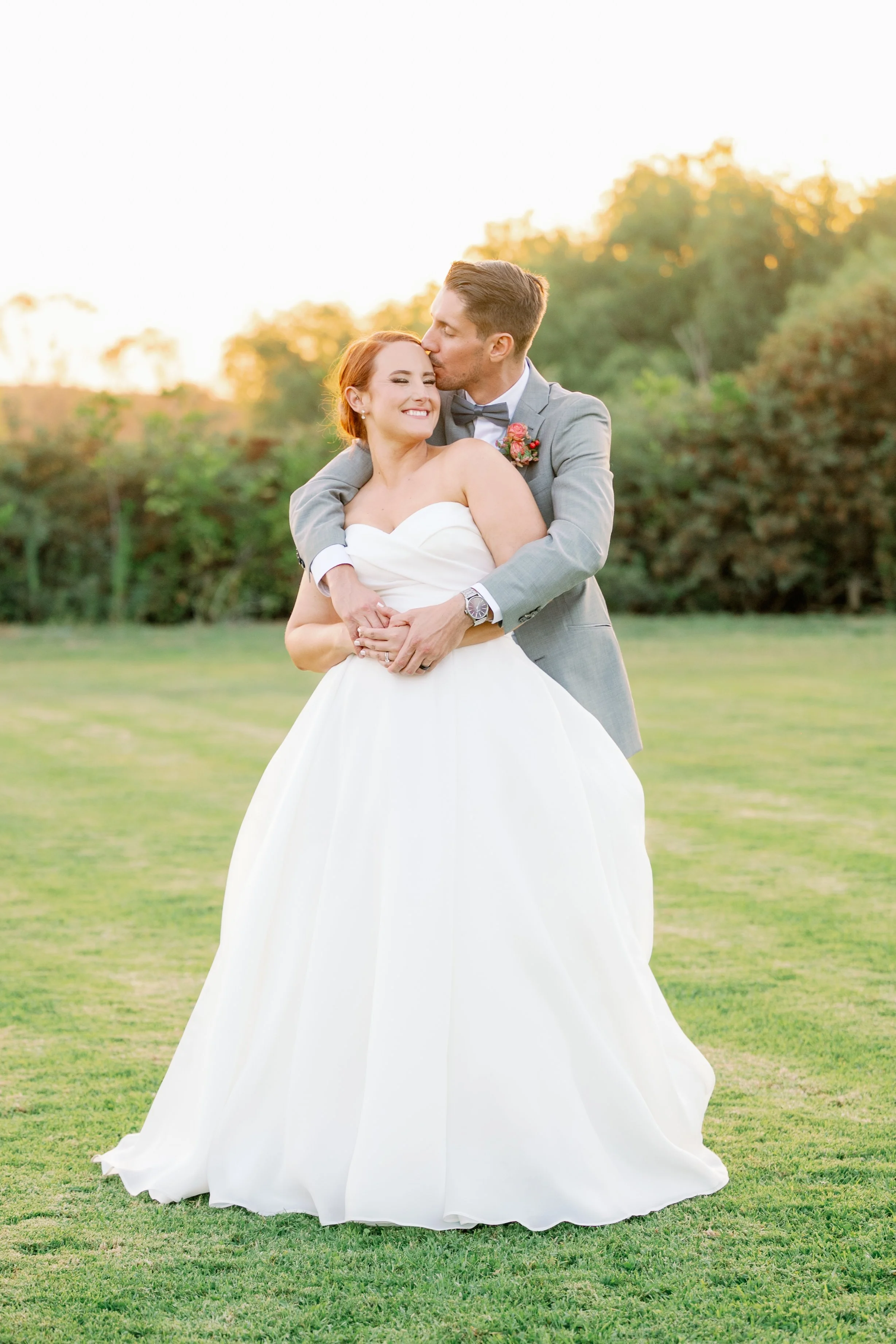 Golden hour wedding portraits at Ethereal Gardens in Escondido California