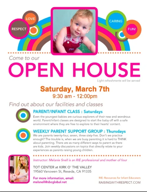 There is still space available in the classes.  One more chance to come to the Open House