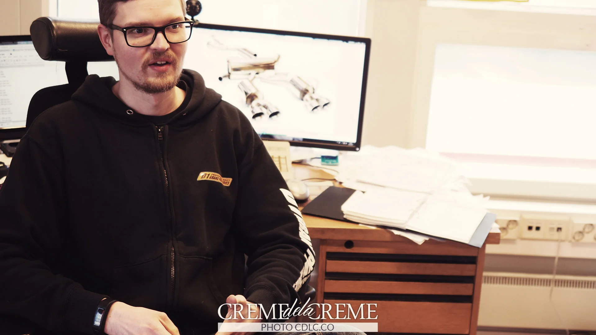 Markus at his desk sharing his latest visions.