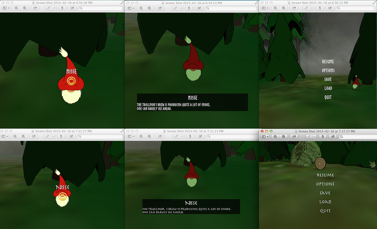 An in-game screenshot from the development my game&nbsp;East Of West Of&nbsp;comparing the use of two different fonts.&nbsp;