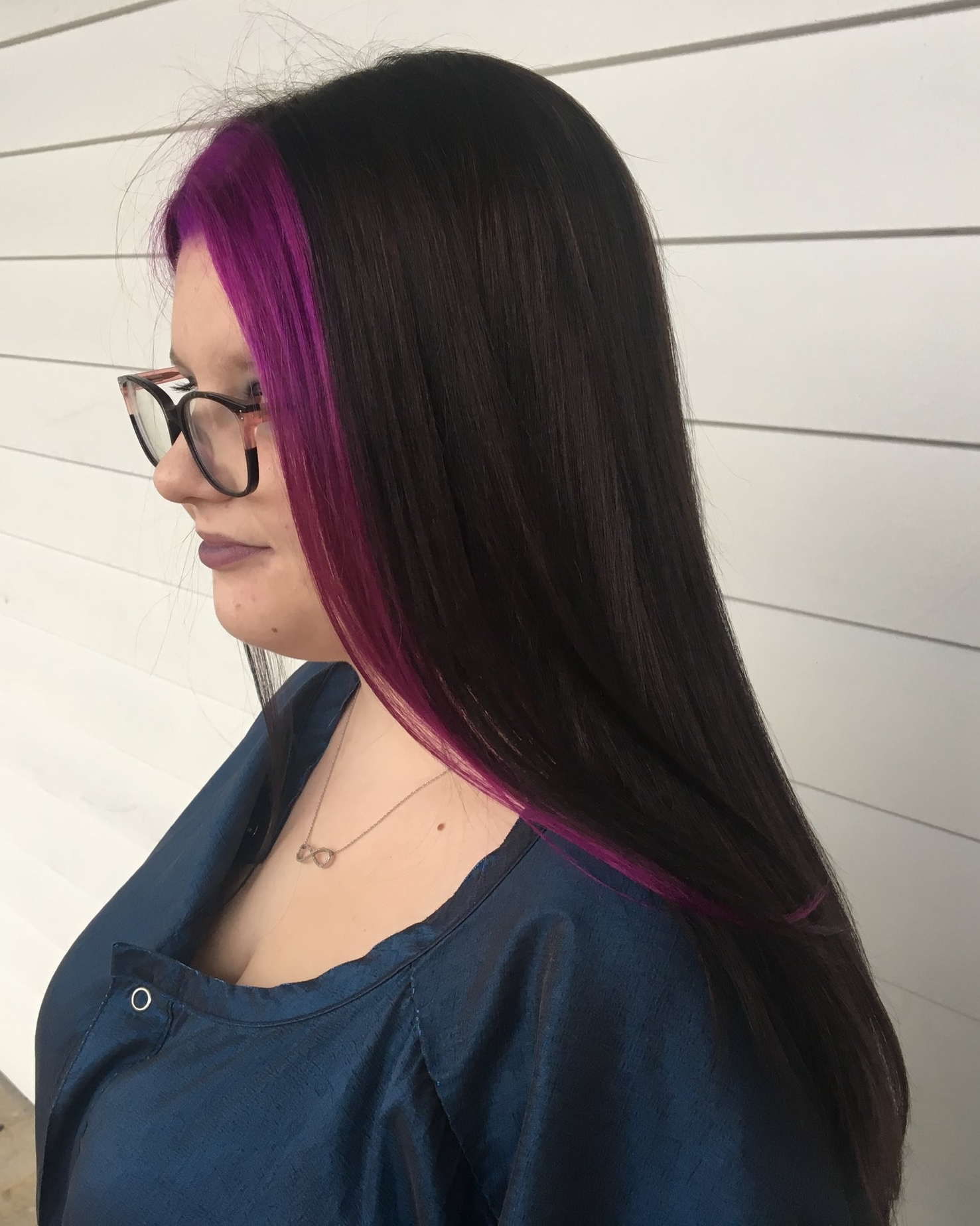 This hair style is inspired by a character, I utilized block hair color techniques to give this client the look she wanted.   
