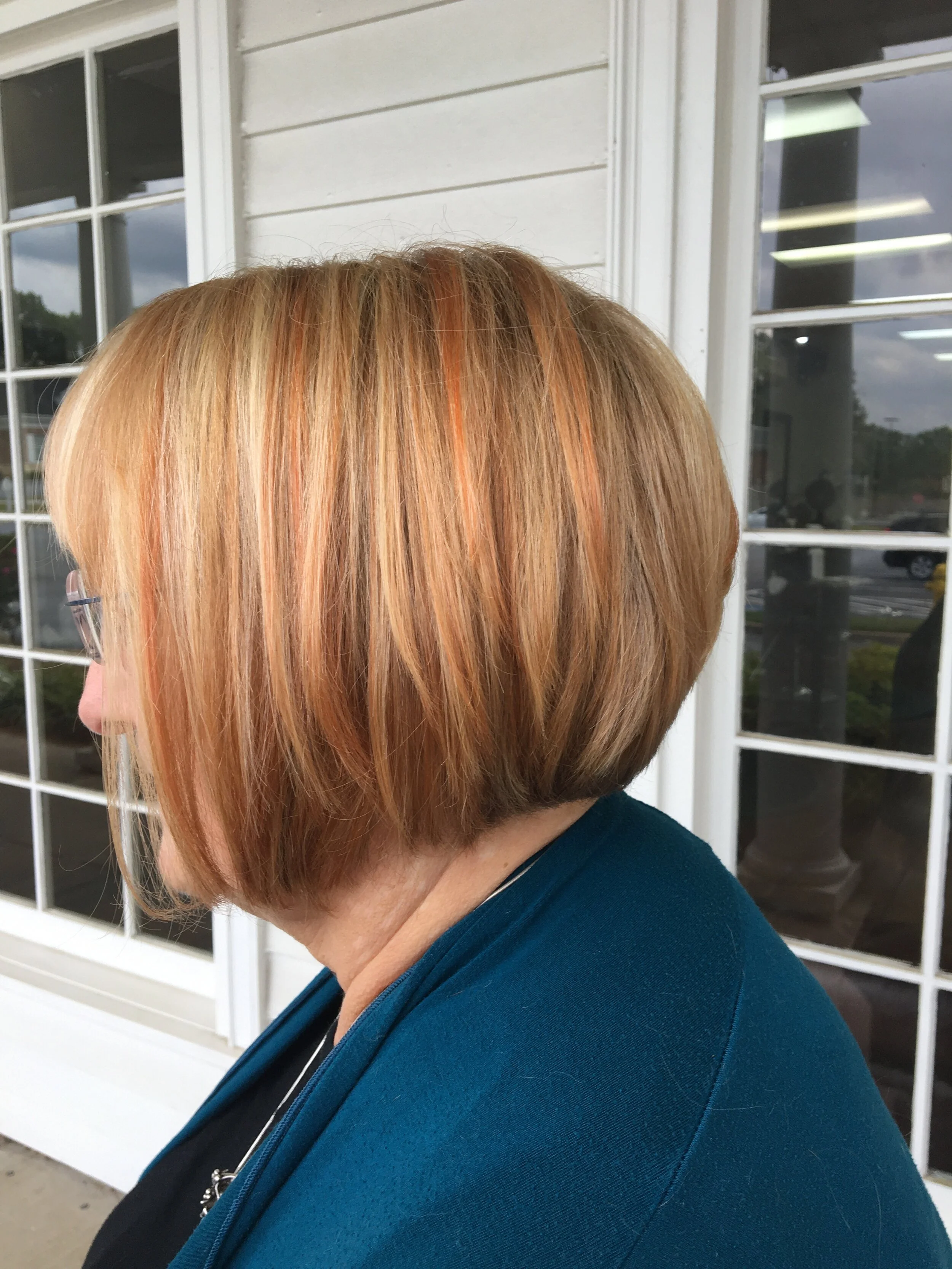 Short Stacked copper low lights and high lights