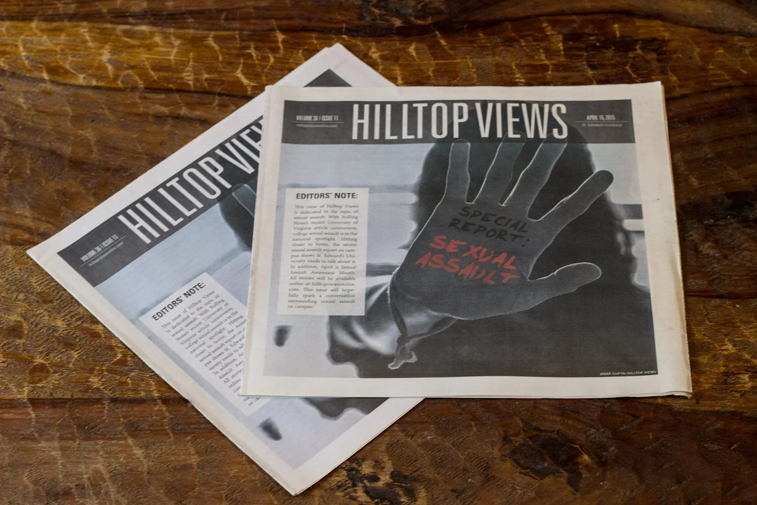 Special edition of Hilltop Views 'Sexual Assault' issue, 2015
