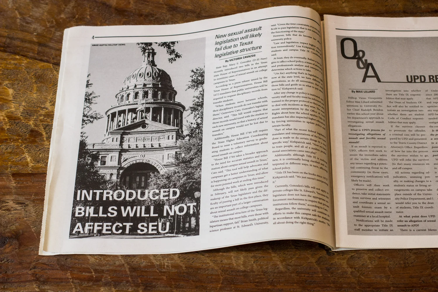 Special edition of Hilltop Views 'Sexual Assault' issue, 2015