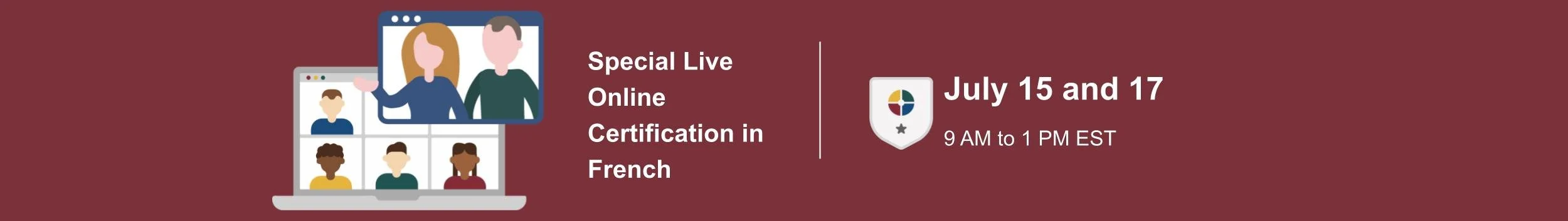 Live Online Special Certification Course (in French)