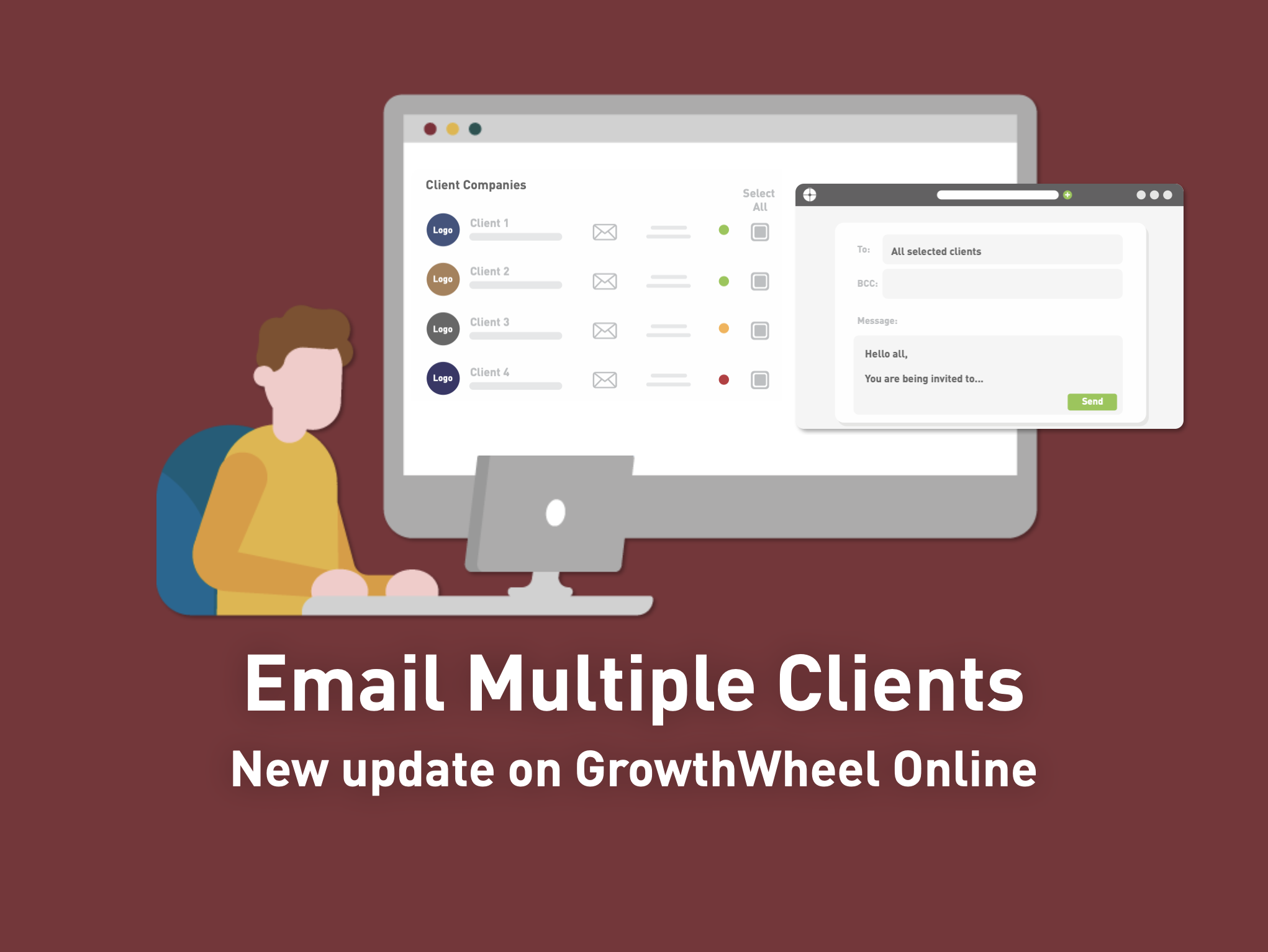 Update: Email multiple clients at once! — GrowthWheel