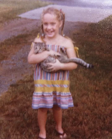  Ali with cat, summer of 1979.