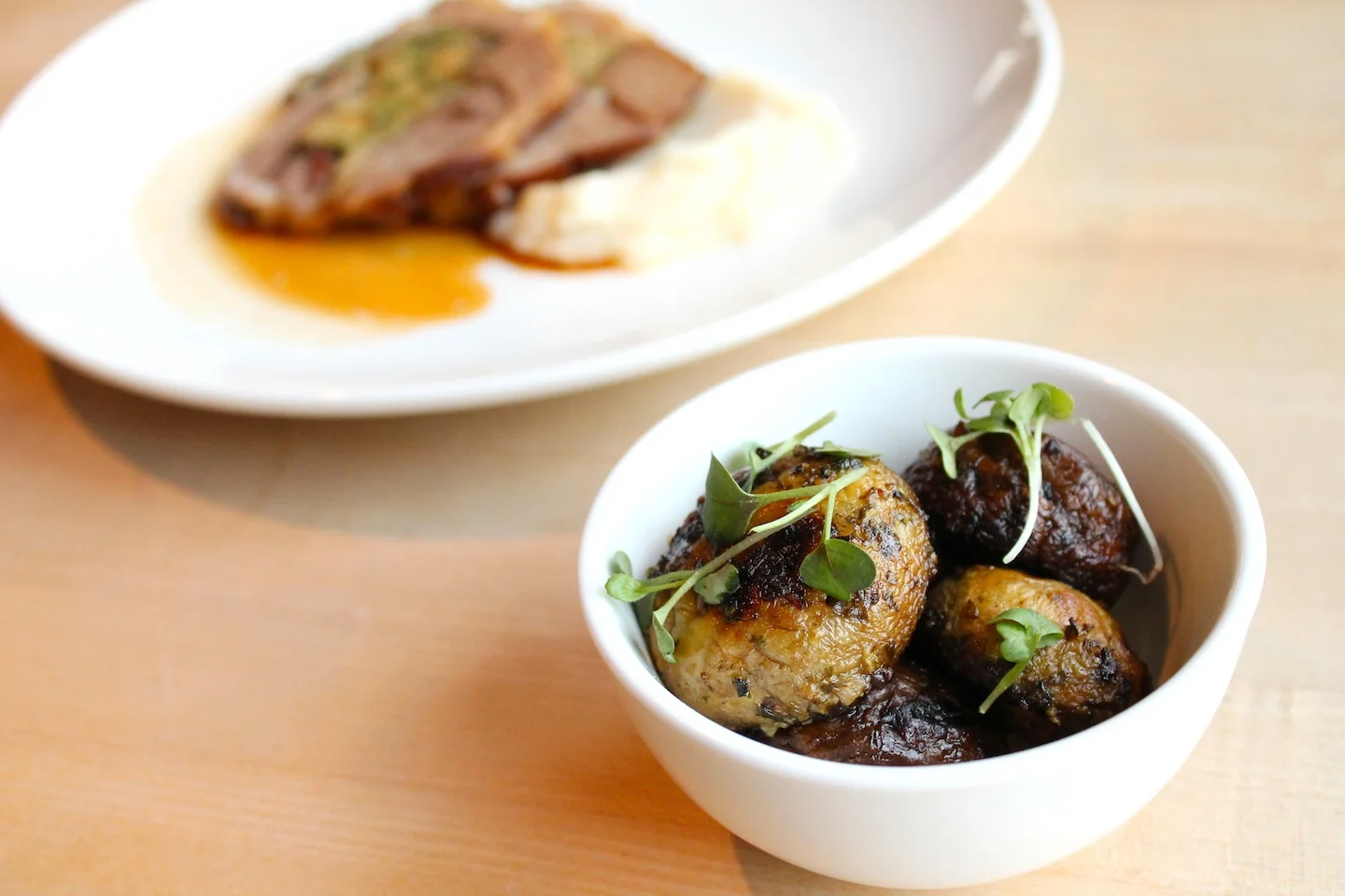 lamb shoulder & mushrooms