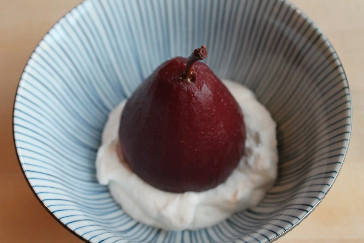 pear poached in red wine