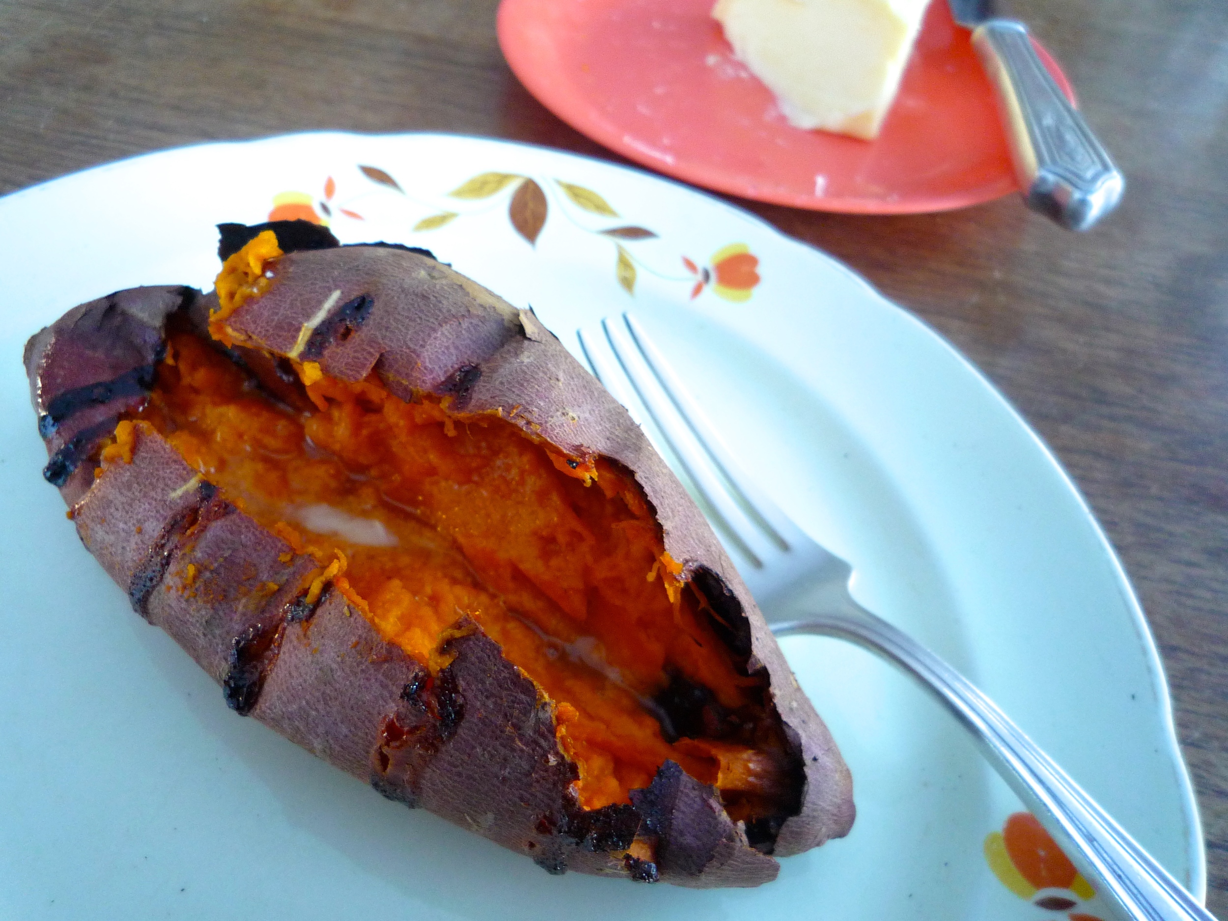 fig. c: baked garnet sweet potato 1: before