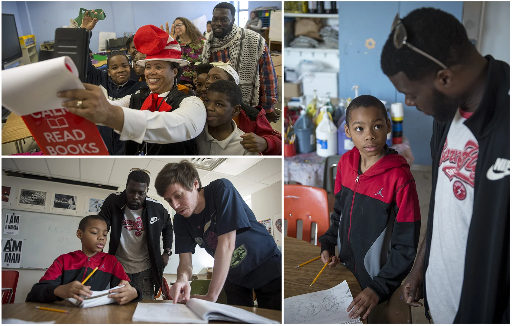Art and literacy volunteer work in schools.