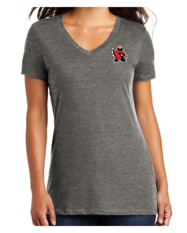 Vee - Ladies H. Charcoal V-neck