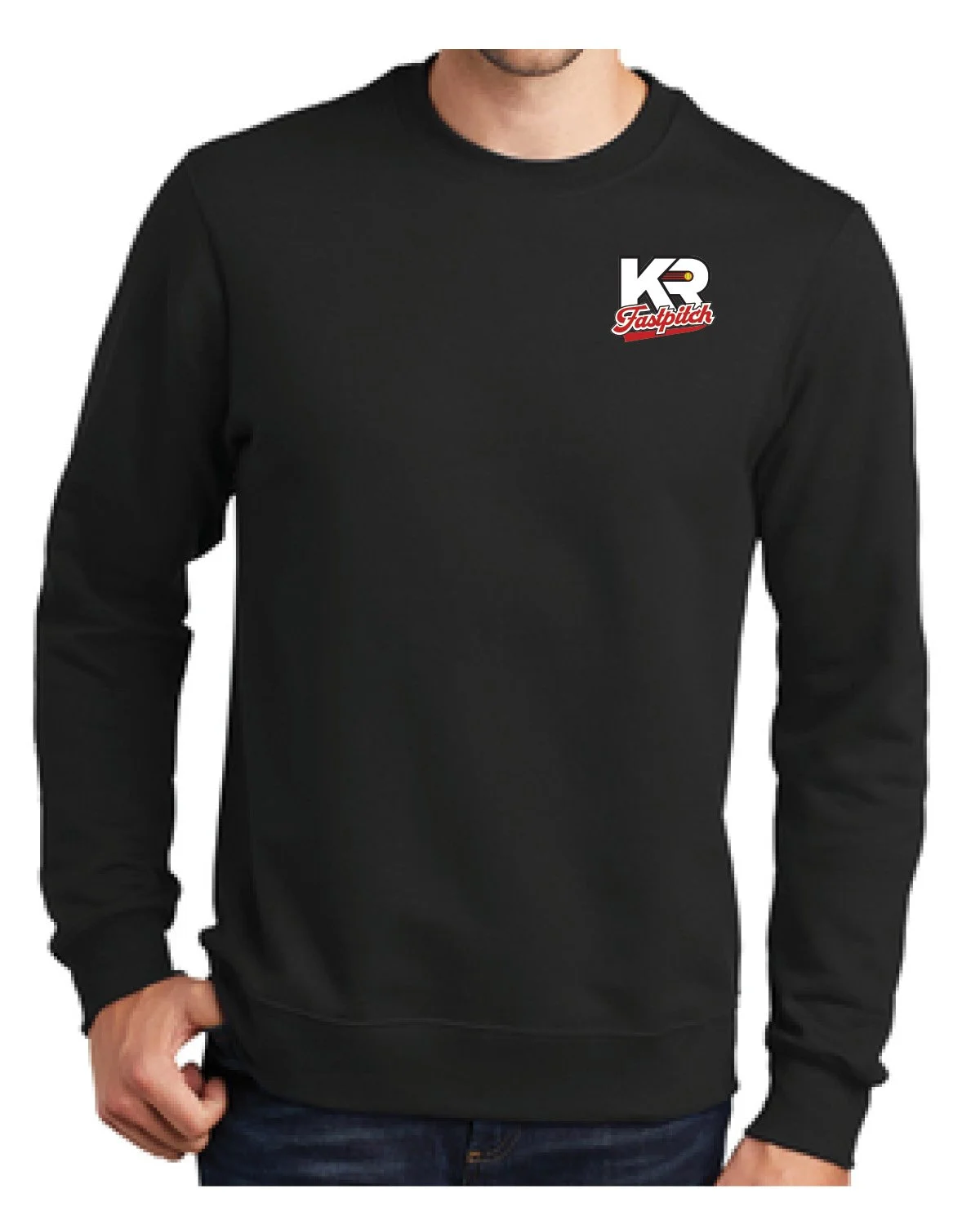 Fleece Crewneck Black Sweatshirt