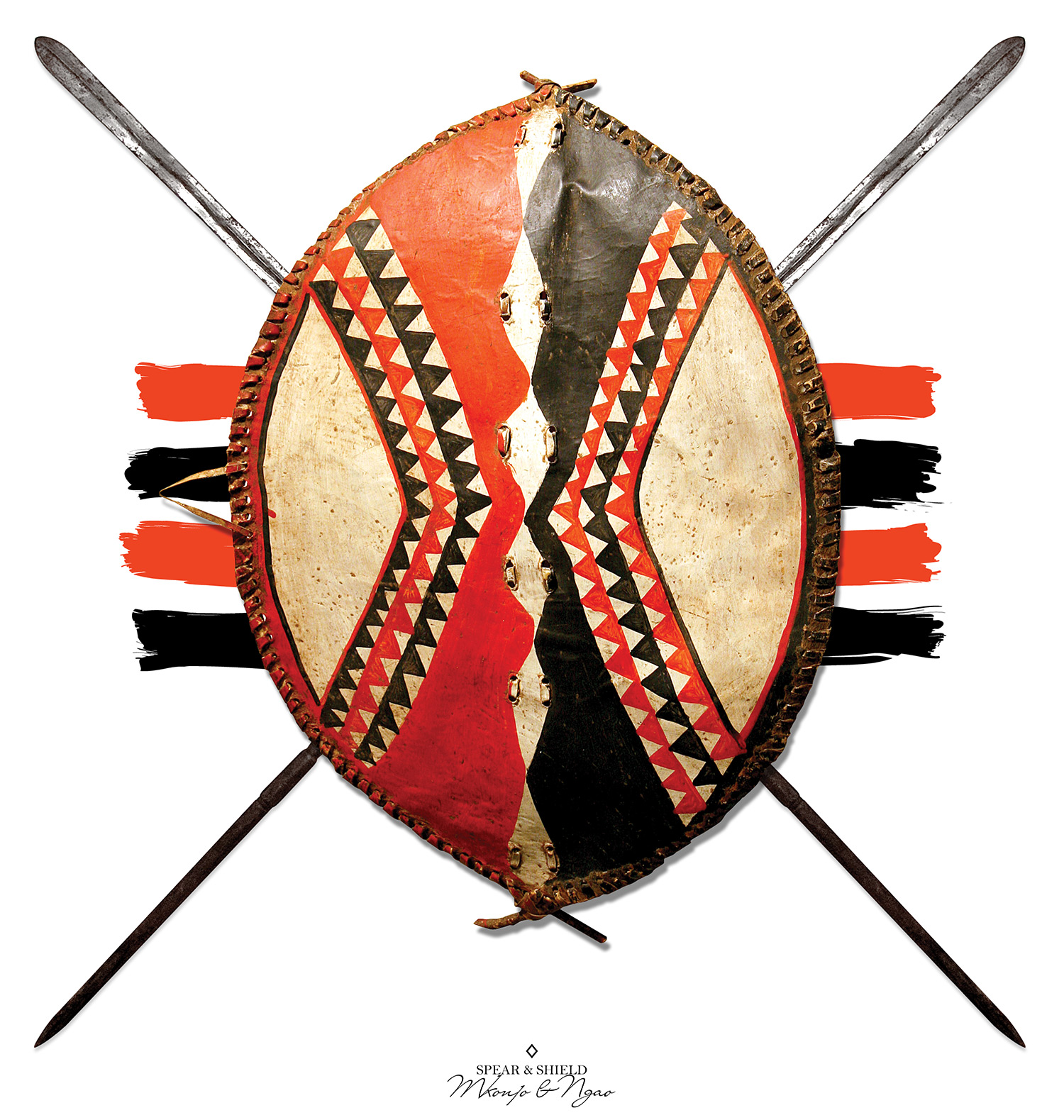 This spear and shield was given as a present to ou father from a Masaii tribe.