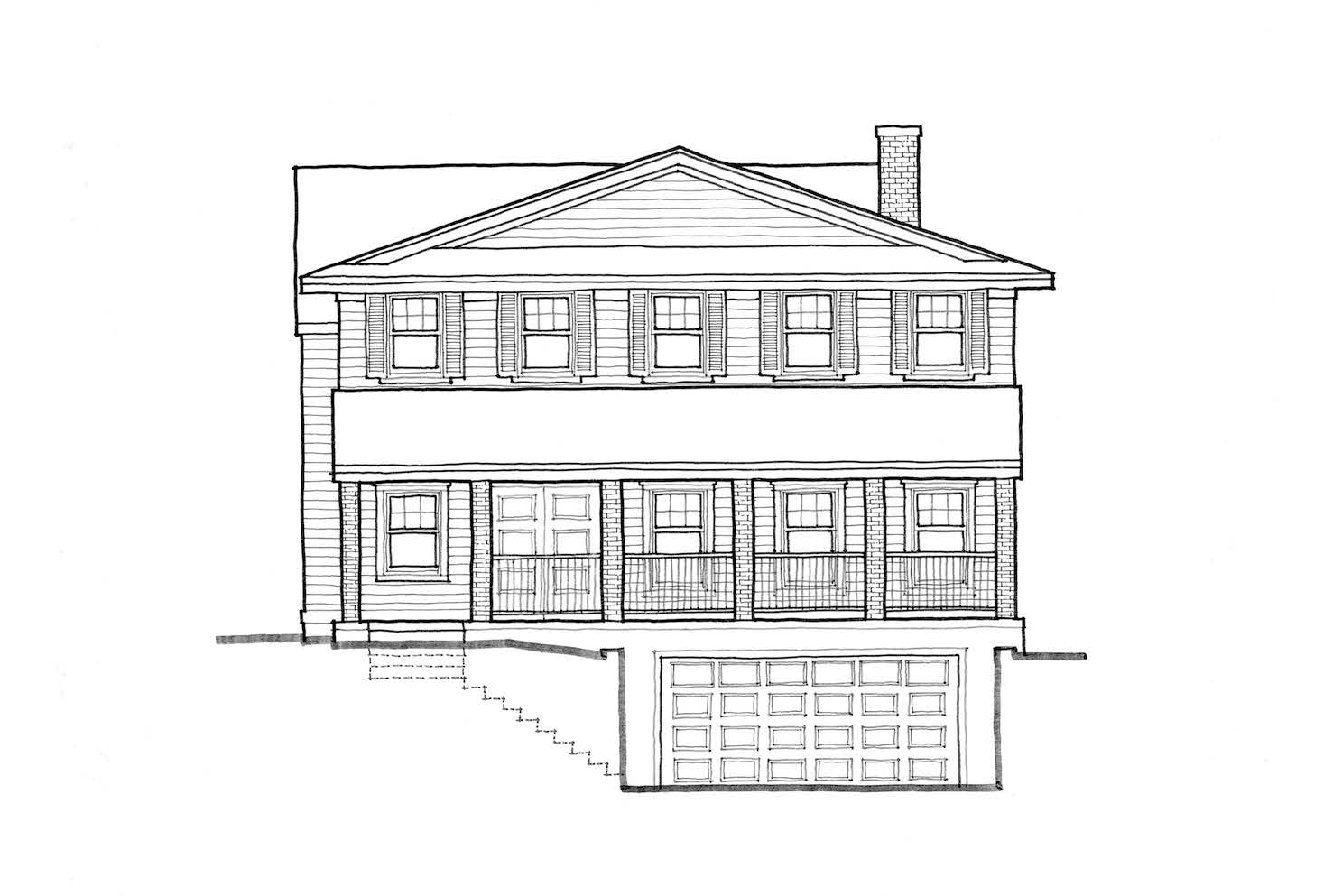 FRONT ELEVATION - EXISTING