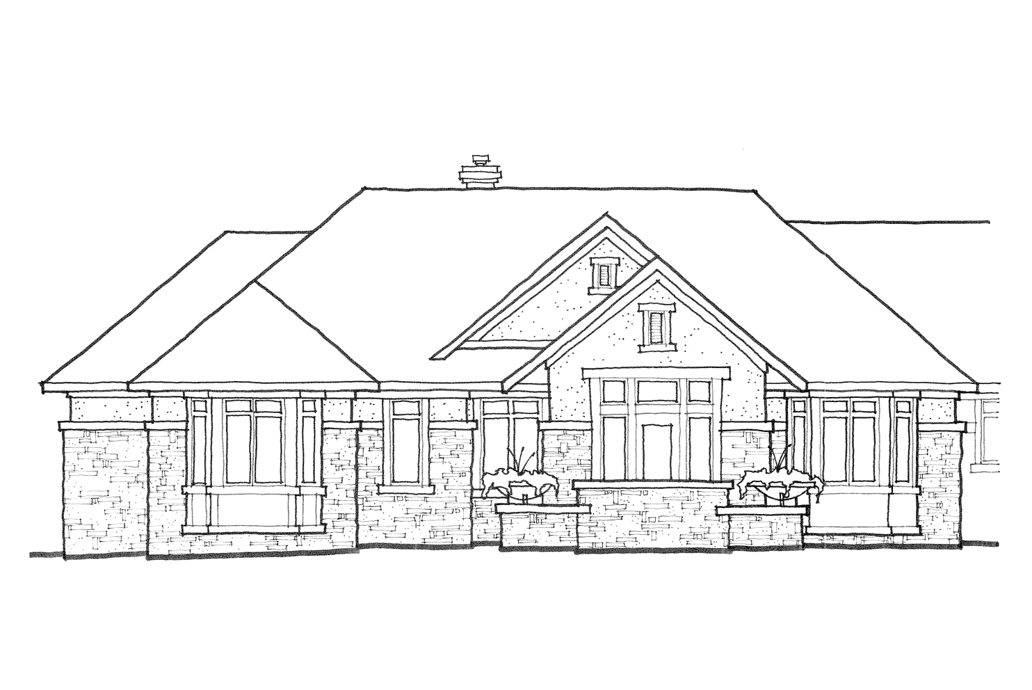 FRONT ELEVATION - OPTION 1