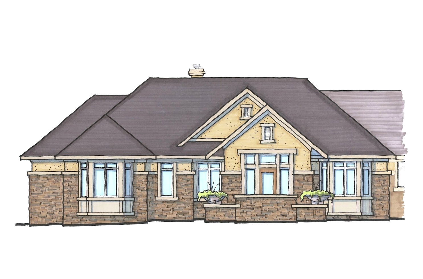 FRONT ELEVATION - OPTION 1