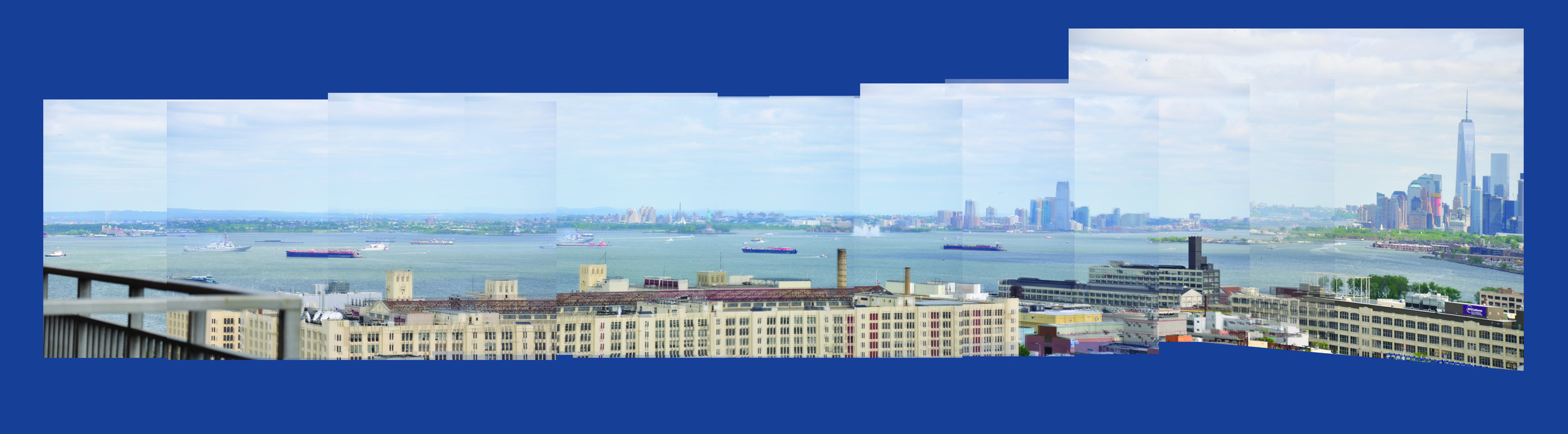 Panoramic view of the arrival of the fleet from Bay Ridge, Brooklyn.